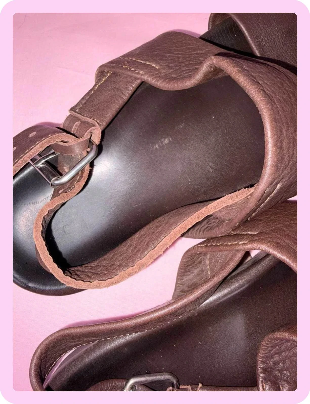sandálias masculinas em couro marrom made in italy tamanho 42,5 – photo 7